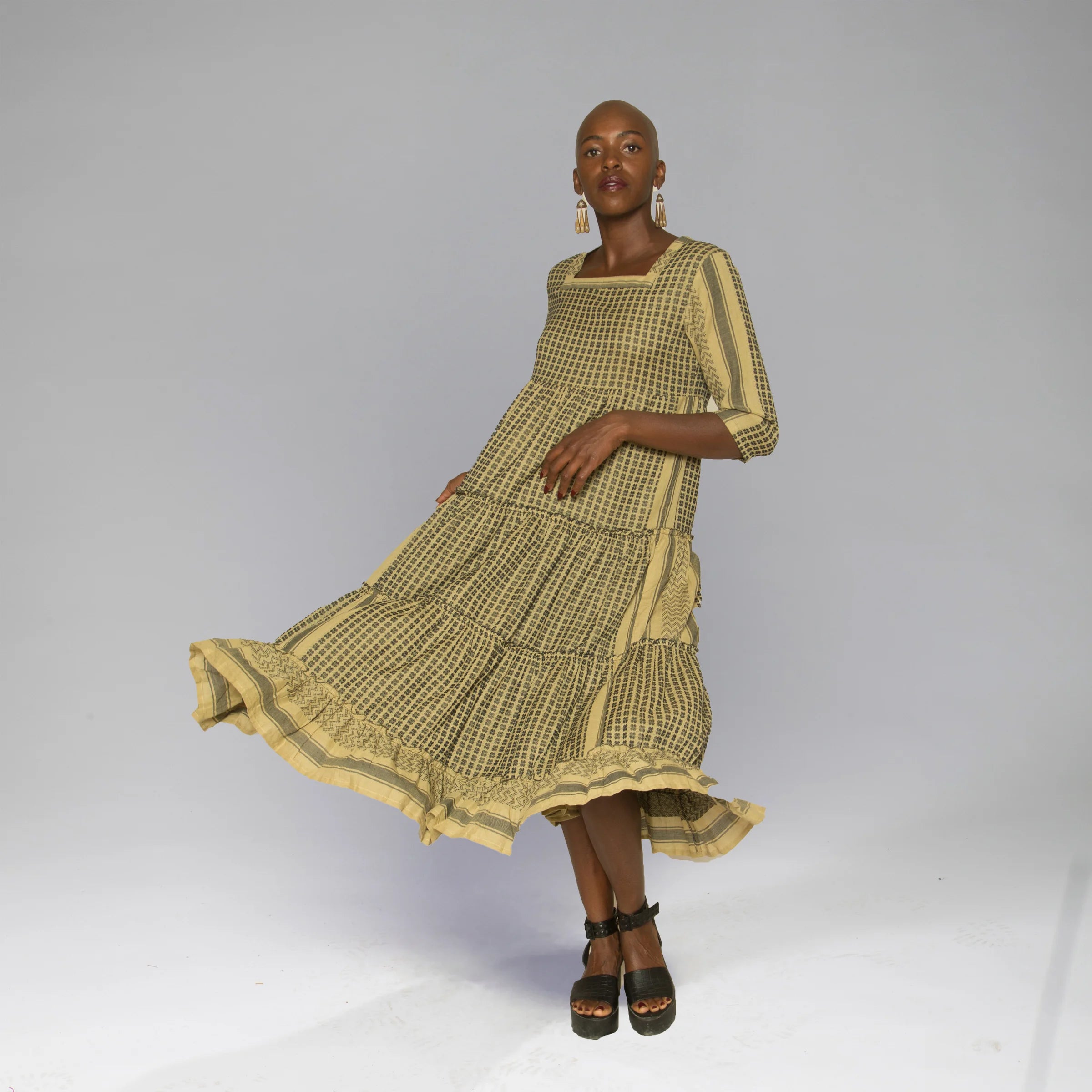 Kufiyeh Dress (Olive)
