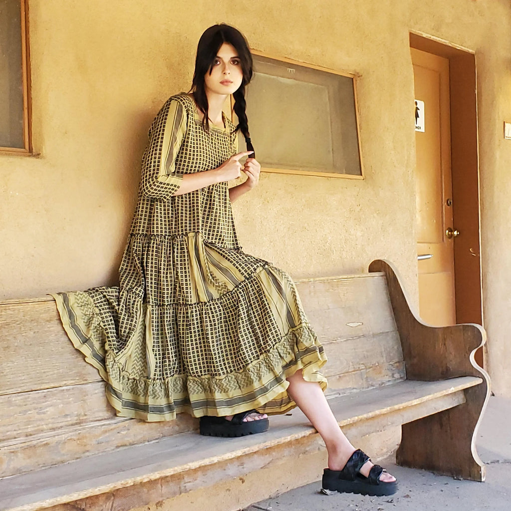 Kufiyeh Dress (Olive)