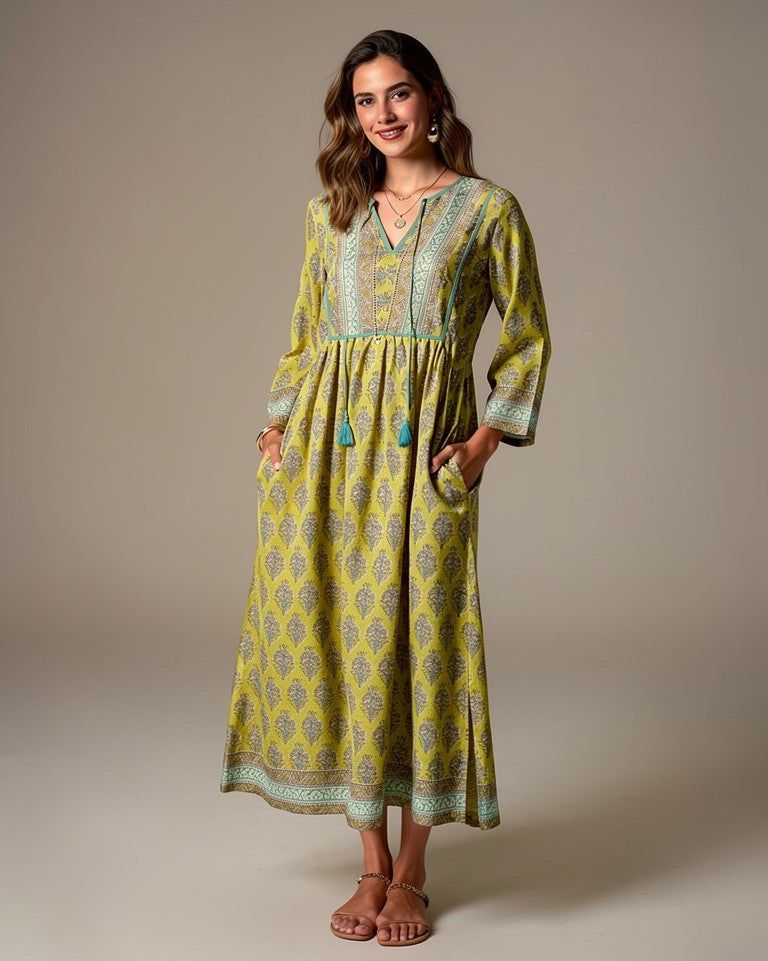 Shanti Dress (Lime)