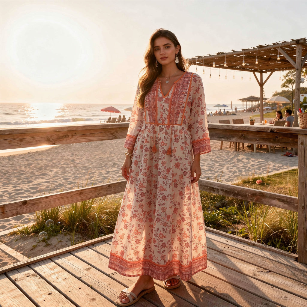Shanti Dress (Coral)