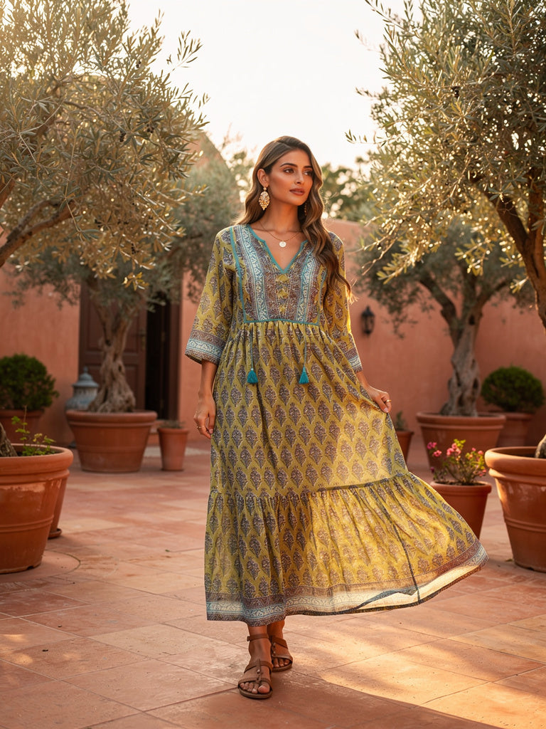 Shanti Dress (Lime)