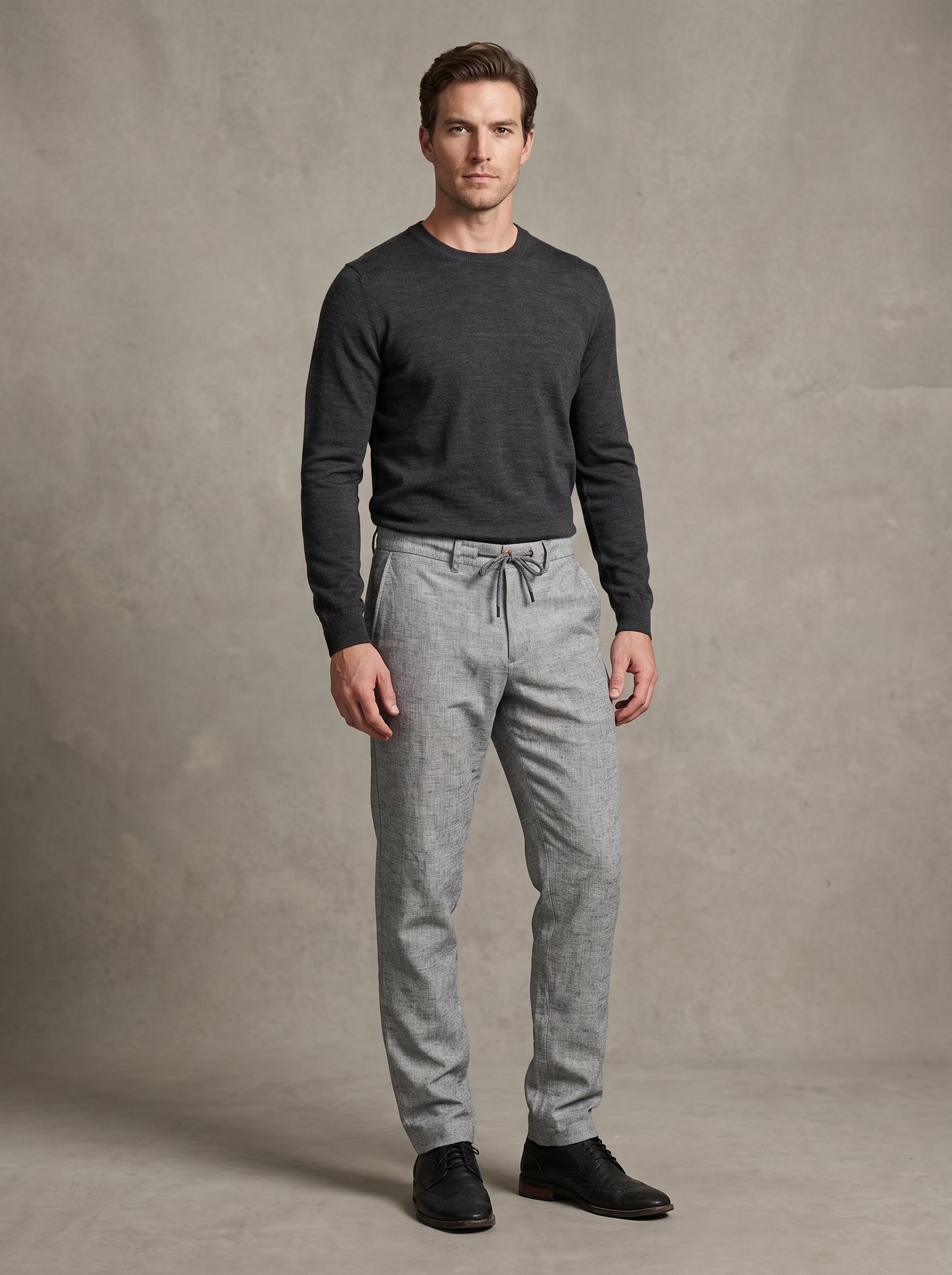 Men's Pants (Blue/Grey Linen blend)