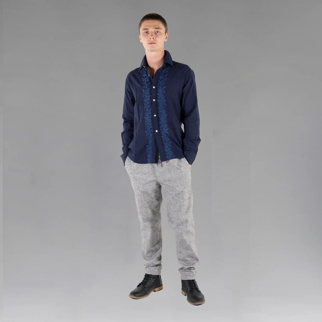 Men's Shirt (Indigo Rose)