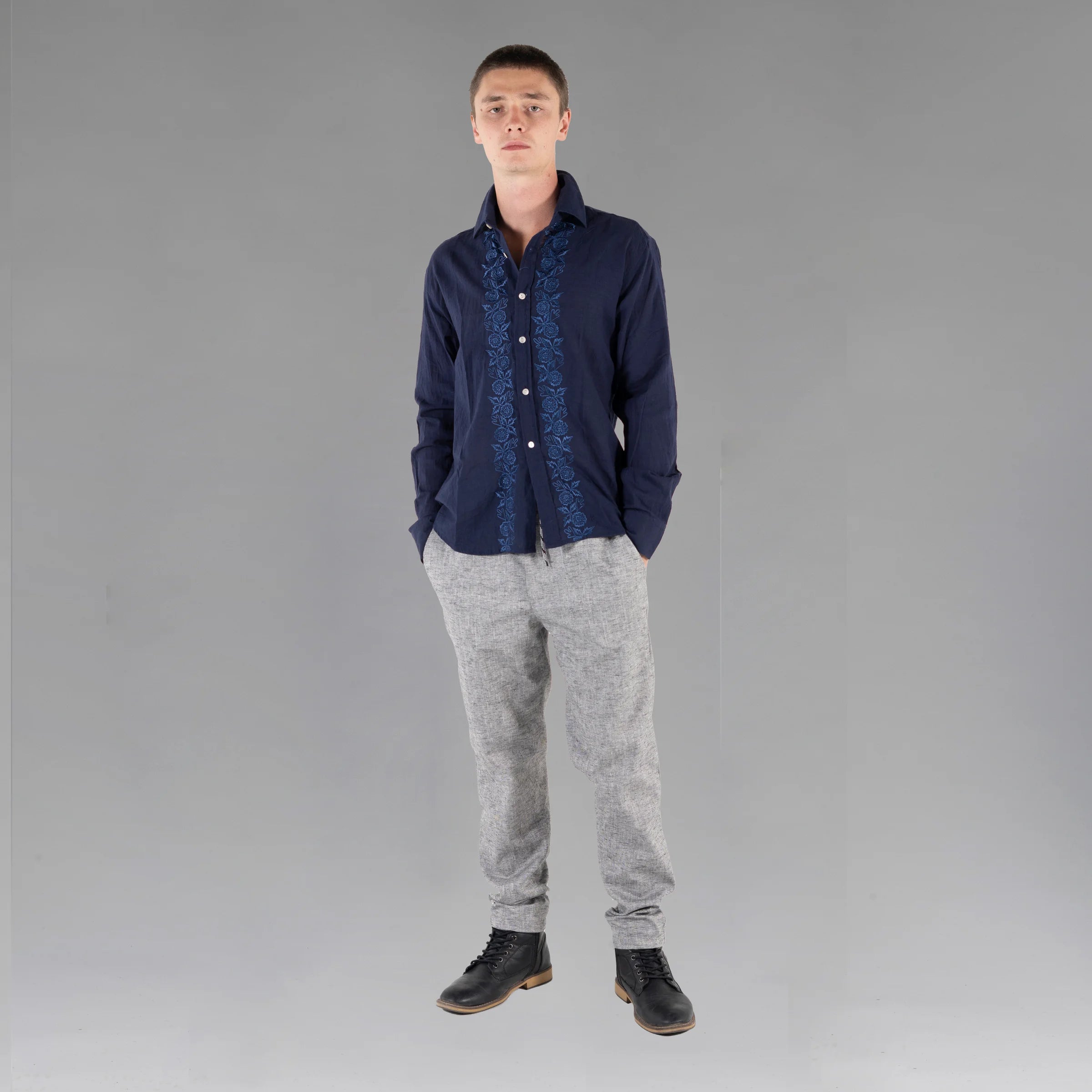 Men's Shirt (Indigo Rose)