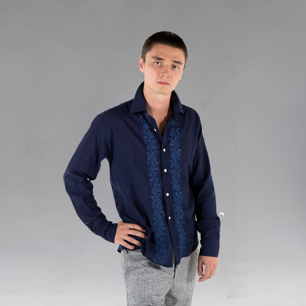 Men's Shirt (Indigo Rose)