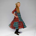 Madras Dress (Blue Plum)