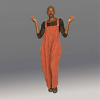 Overalls/Jumpsuit (Rust Linen)