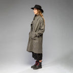 Women's Wool Plaid Jacket (Charcoal)
