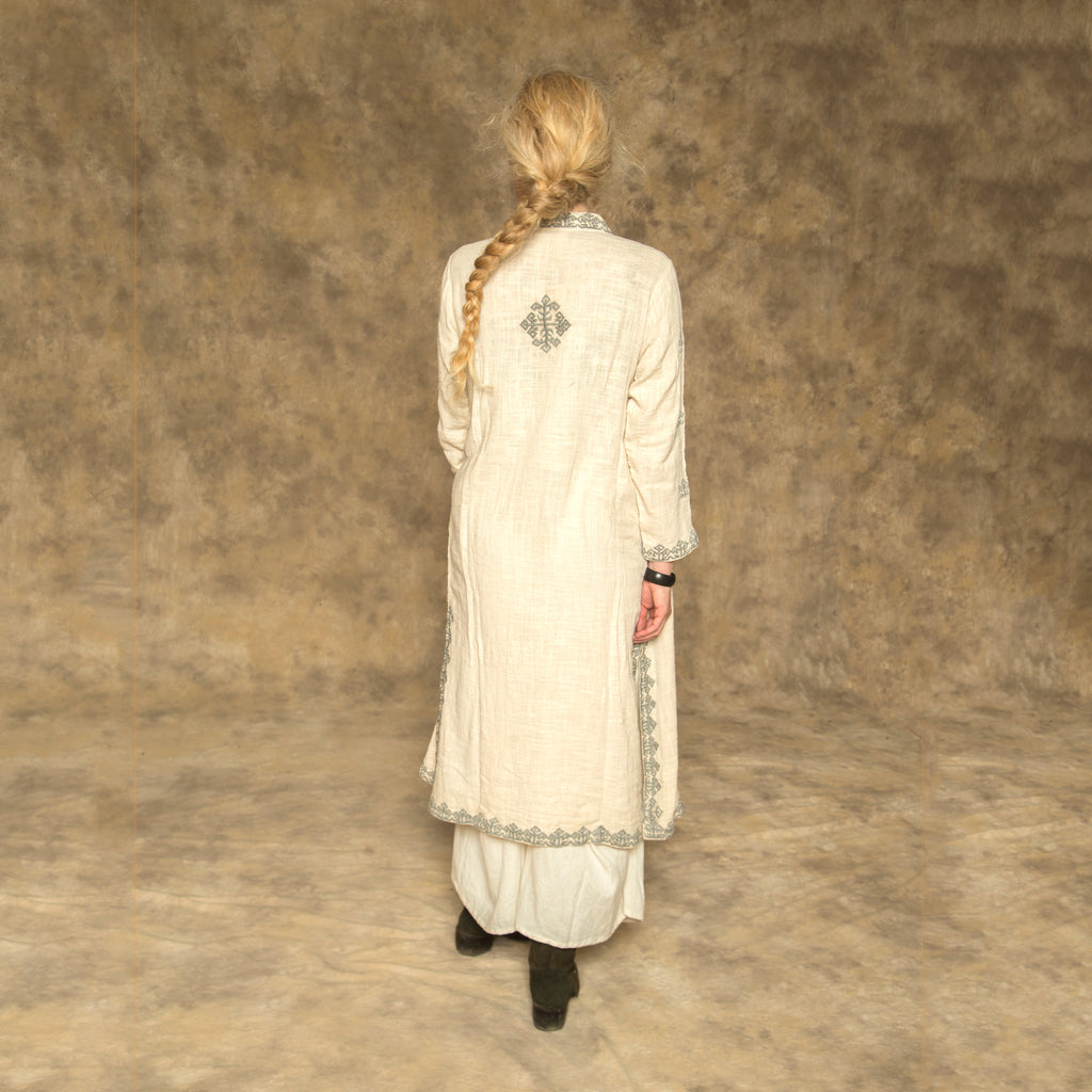 Swati Duster (Grey Embroidery)