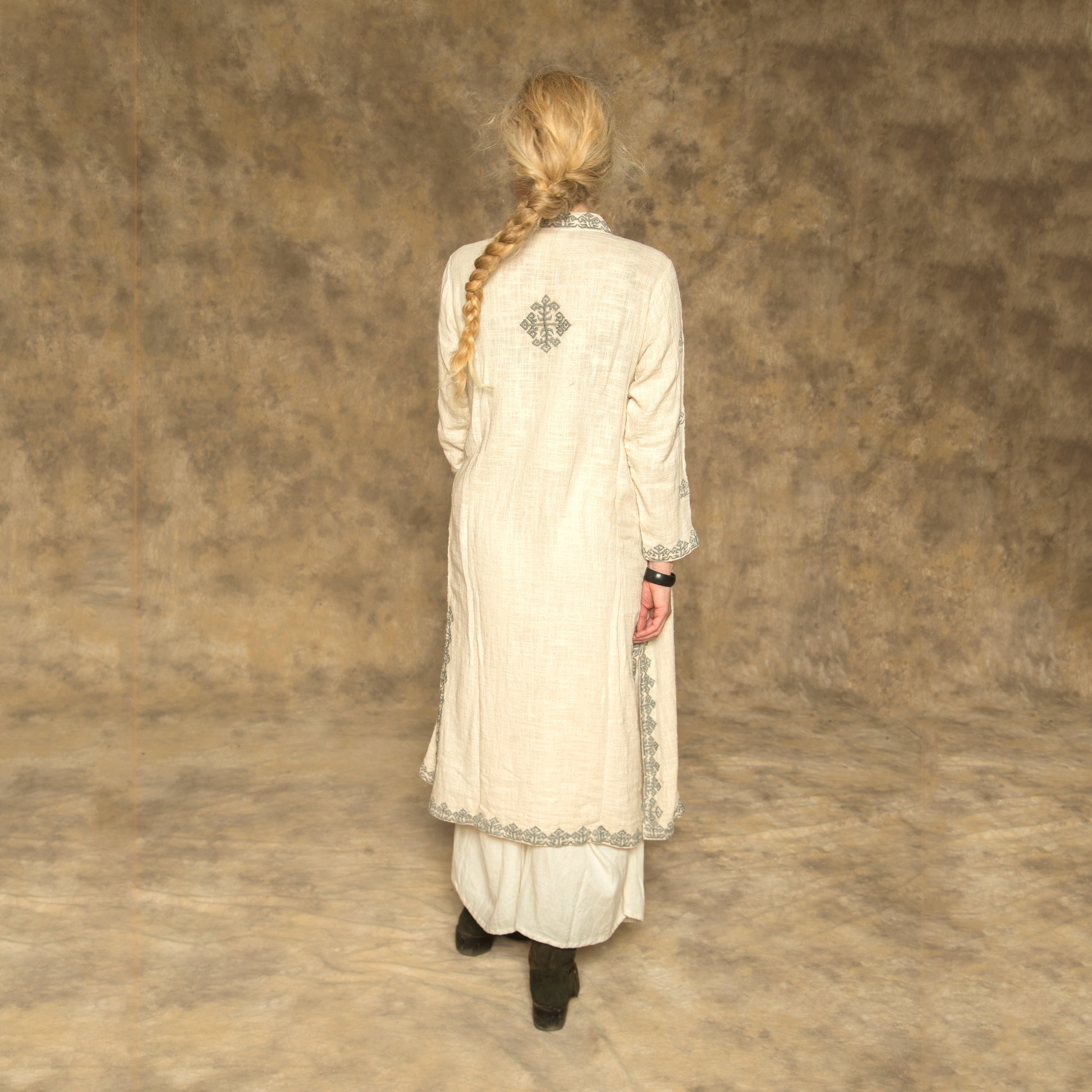 Swati Duster (Grey Embroidery)